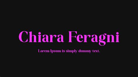 Chiara Feragni Font Family Download for Desktop & WebFont.